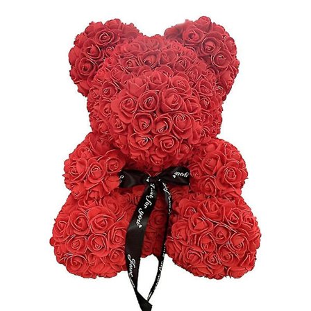 25cm/40cm Teddy Rose Bear Konstgjord Blomster Rose Of Bear Jul