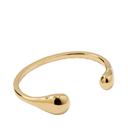 Syster P Bolded Drops Bangle Gold Armband Dam Guld S/M
