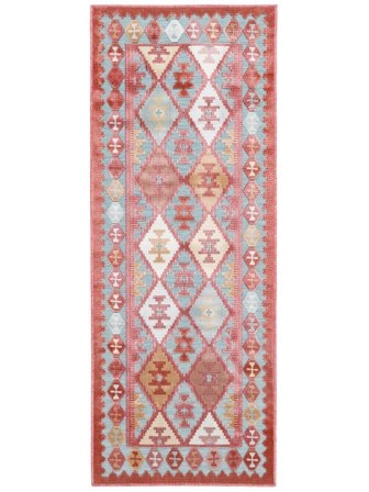 Gangloper 80X200 Saga Kilim Vloerkleed - Turkoois/Multicolor