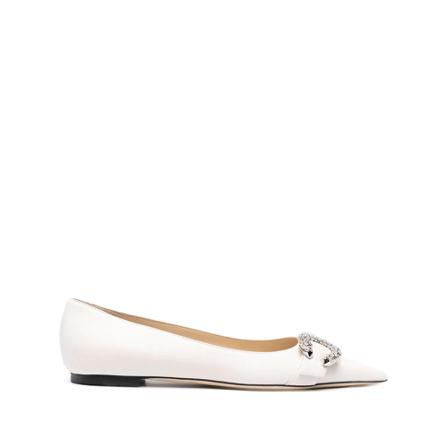 Jimmy Choo Flat Schoenen , Wit , Dames , Maat: 36 EU