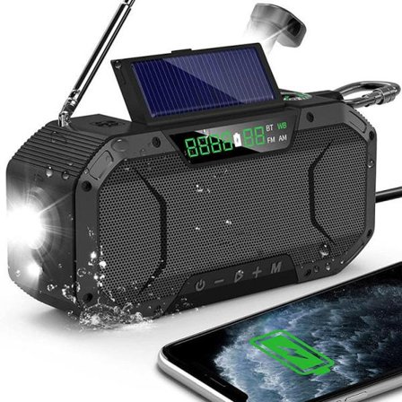 ru.Boom Veva Radio 5000mAh Powerbank Bluetooth Högtalare Lampa