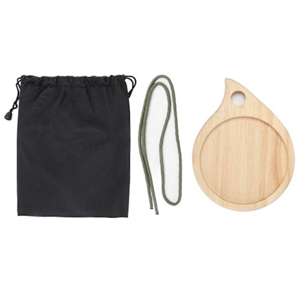 Træskærebræt Multifunktionelt Rundt Skærebræt Charcuteriplade til Frugt og Snacks