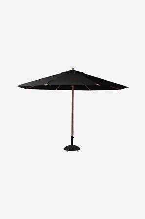 Cinas - Parasol Lizzano Ø4m olefin - Sort - Parasoller - Fra Homeroom