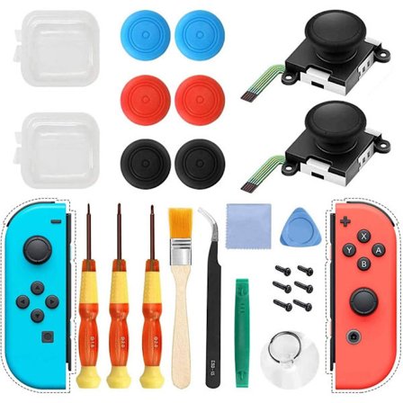 2-pack 3D-kontroller 23 delar reparationssats för Nintendo