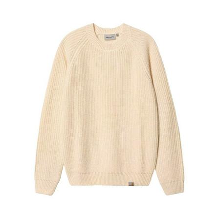 Carhartt Wip Round-neck Knitwear , Beige , Heren , Maat: S Truien & Vesten