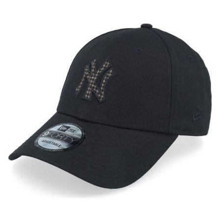 New Era - MLB Svart adjustable Keps - New York Yankees Check Infill 9FORTY Black Adjustable @ Hatstore
