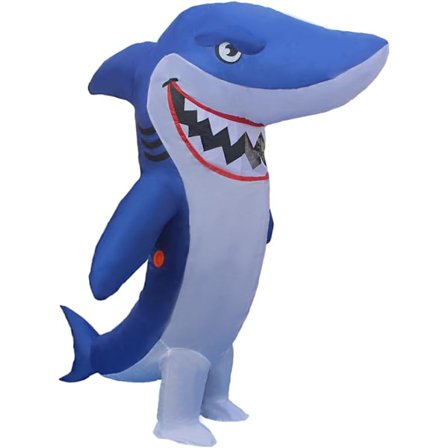 Fuld krops haj luft sprængning sjov fest Halloween kostume til børn