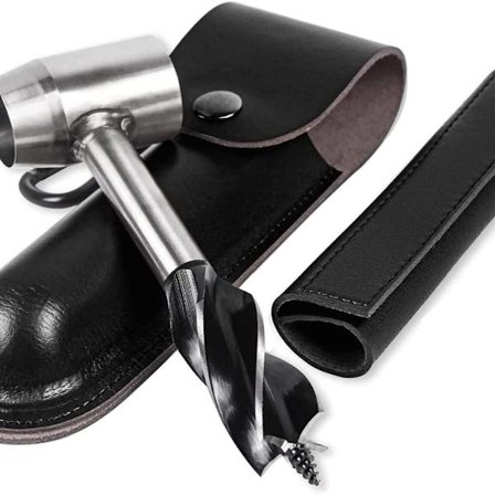 Hånddrill for trebearbeiding - multifunksjonelt spiralbor med skinnetui, ma