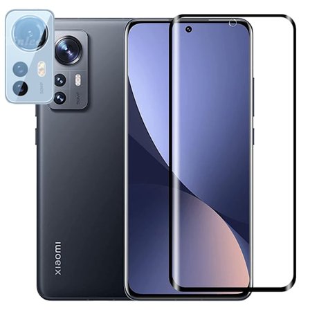 2-PACK Xiaomi 12 Pro 1 Set 3D Sk rmskydd + Kameralinsskydd