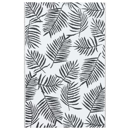 Vidaxl Utomhusmatta Vit Och Svart 190x290 Cm Pp Vit