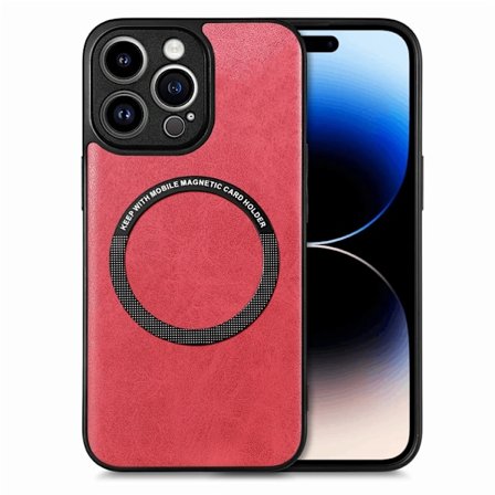 BOOM iPhone 8 Plus Mobilskal Magsafe Läder - Röd