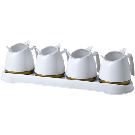 Krydderkrukkesett Salt Saus Oljekanne Krydderdispenser Krydderstativ Krydderflaske Krydderbeholder