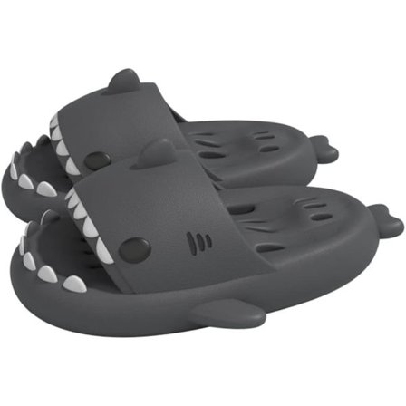 Shark Haj Tofflor, Lämplig för vuxna och barn Söt Tjock Sula Hajar Halkfria Tofflor Inomhus Duschtofflor Sandaler Shark Slippers