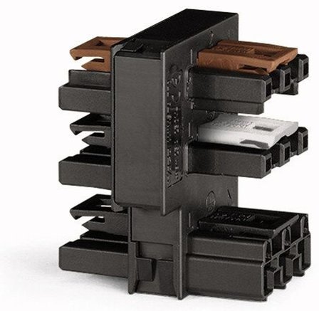 Wago 770-638 Distribusjonsblokk svart, 3-polet, Stikkontakter & kabler