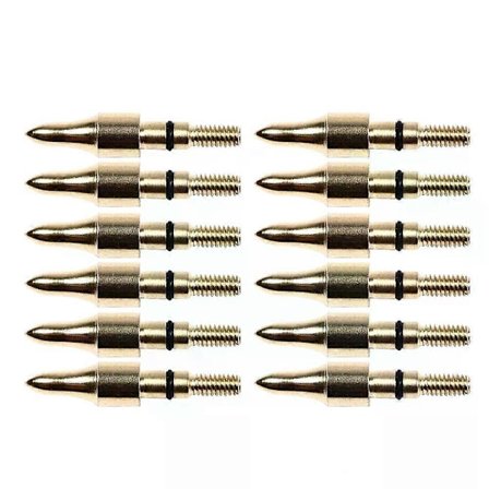 6/12 st Bågskytte Kolstål Pilspets Spiralinsats Pilspets 100 grains för Pil och Båge Skytte Tillbehör
