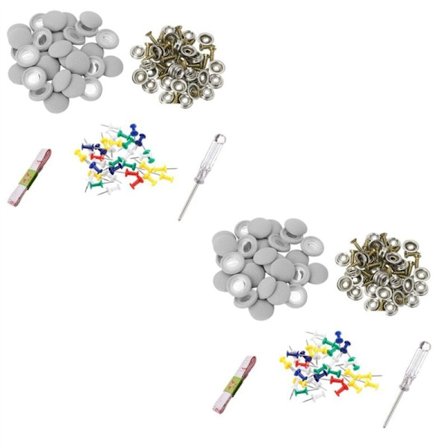 120-delt gør-det-selv reparationssæt til loft, fastgørelse af nedhængte lofter, limfrie spændeskruer, egnet til lastbil-/biltage, grå