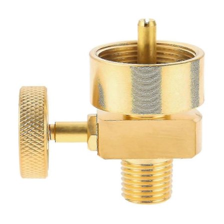 Messing 1lb Propan Bortskaffelses Cylinder Adapter Ventil +1/4 Tomme Npt Han M8x1 Hun Gevind Bålplads