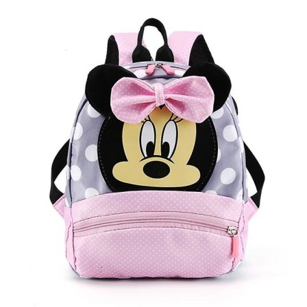 Disney Anime Ryggsäck för Bebisar Pojkar Flickor Minnie Mickey Mouse Barn Söt Skolväska Kindergarten Barn Leksaker C