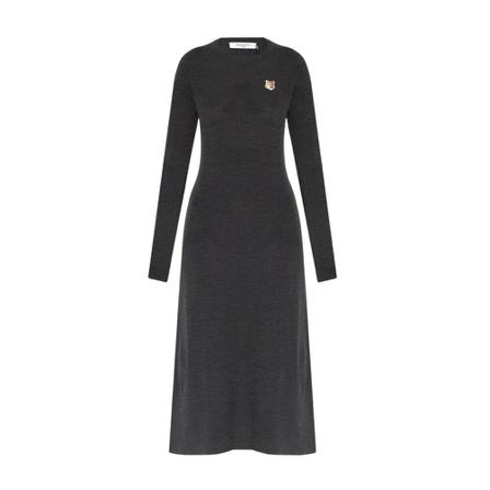 Maison Kitsuné Wool Kjole Grå, Dame