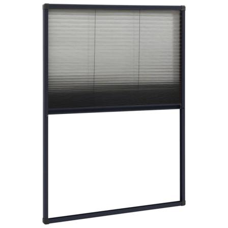 Vidaxl Plisserat Insektsnät För Fönster Aluminium Antracit 80x12 Antracit