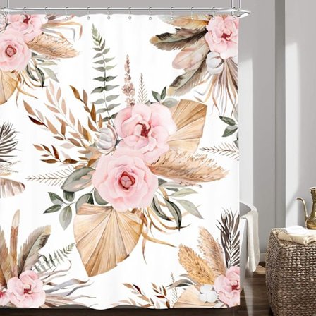 Boho Boheme Rose Blomster Bruseforhæng 150x180 cm Blush Flow
