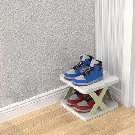 Kenkäteline Taitettava kenkäteline VIHREÄ 26X24X17.5CM