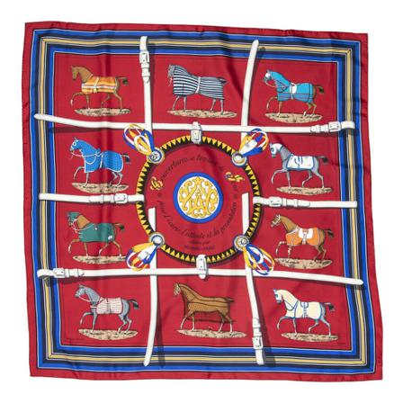 Hermès Vintage, Pre-owned Scarf Rood, Dames, Maat:ONE Size