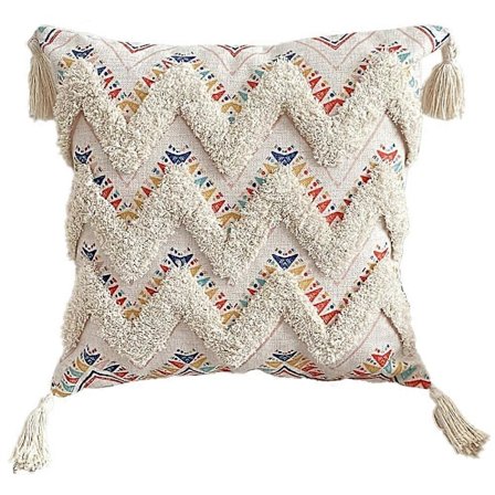 boho-tyynynpäällinen, koristeelliset tyynynpäälliset tupsulla, puuvillainen sohvatyyny, tyynynpäällinen, koristetyyny, tyynyliina, boho-tyyny