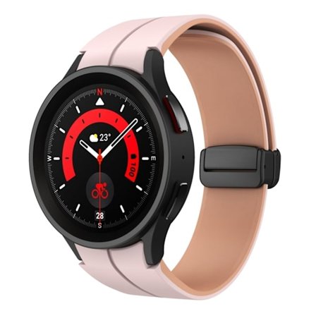 Samsung Galaxy Watch 6, 6 Classic -kellonranneke - pinkki/ruusunpunainen kuiskaus