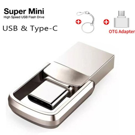 Mini Type C Ultra Dubbel USB Flash Drive USB 3.0 & Type C-minne