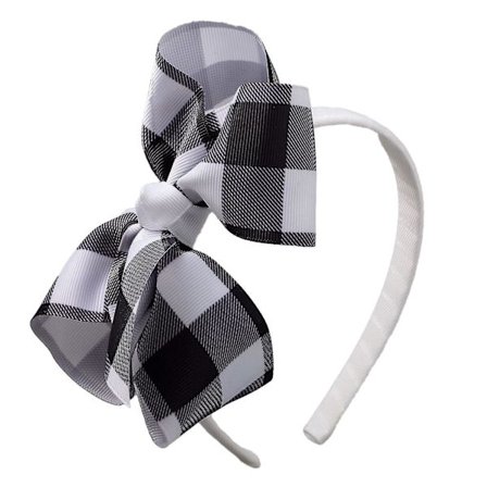 5,5 " Buffalo Plaid Roset Hovedbånd Ternet Roset Hovedbånd Til Piger Perfekt Hår