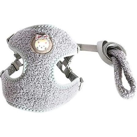 Veeki Söt Liten Hundsele med Sammetskoppel Nätvadderad Västsele för Promenader med Små och Mellanstora Hundar och Katter, Lämplig för Husdjur 4-6 Pund