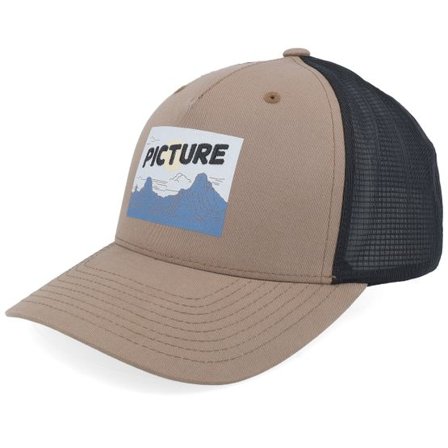 Picture - Beige trucker Keps - Kuldo Shitake Beige/Black Trucker @ Hatstore