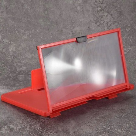 Mobiltelefon Skärmförstorare 12 Tum 3D HD Video Förstärkare Ställ med Film Spel Röd Vikbar