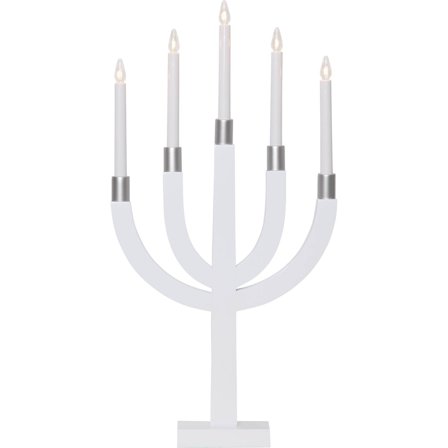 Star Trading - Adventstake 218-84 Elias 5 vit/silver Hvit