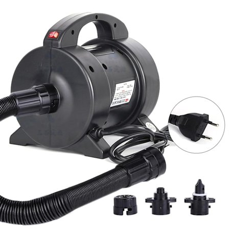Bærbar 1600W Elektrisk Pumpe Luftmadras Pumpe Hurtig Oppustning Elektrisk Luftpumpe Inflator Deflator med 2 Dyser til Luftmadras Flåde Båd - Perfekt