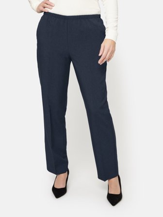 BRANDTEX - Anna Bukser - Ekstra Kort - Navy - Regular Fit / Elastik i Taljen