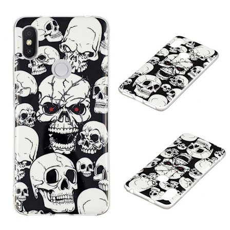 Xiaomi Redmi S2 mobilskal silikon självlysande - Döskalle