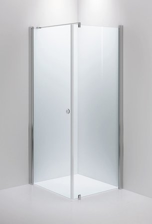 INR Linc 13 Original Duschhörna blank klarglas 900x800 mm, Badrum