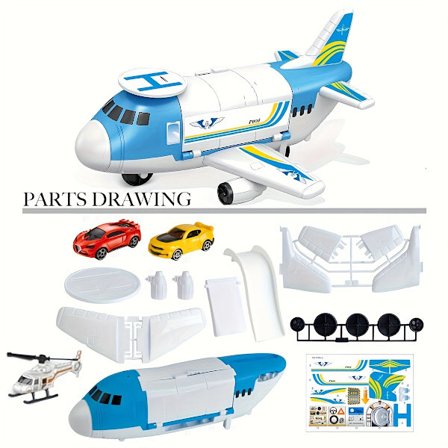 1 stk. Flylekesett med biler Helikopter DIY-montering