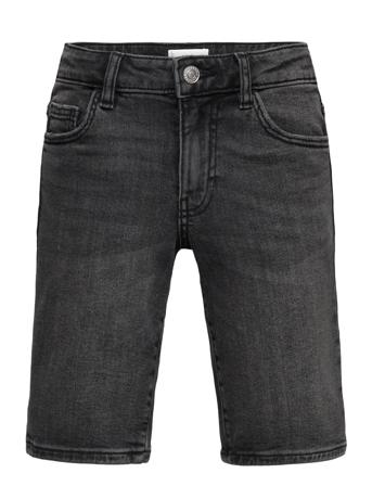 Slim-Fit Denim Bermuda Shorts Grey Mango