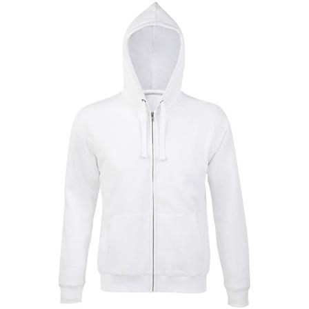 SOLS Herr Spike Full Zip Hooded Sweatshirt M Vit White M