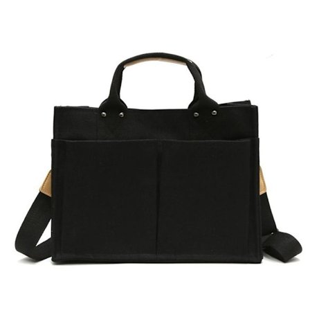 Stor Messenger Bag med Många Fack Slitstark Axelväska Återanvändbar Shoppingväska för Enkel Rengöring