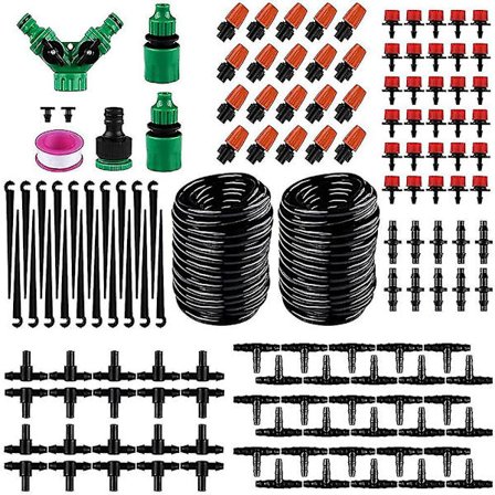 Micro droppbevattningskit Automatisk justerbar innehåller