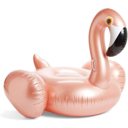 Flamingo Pool Float, Uppblåsbar Badflotte Ride on Pool Lounger Vattenleksak För Skojs Skull (Rose Gold)