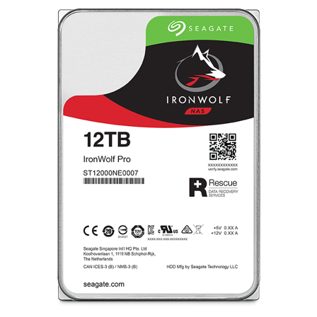 Seagate IronWolf Pro 12TB 7200rpm 256MB SATA 6Gb/s 3.5" harddisk