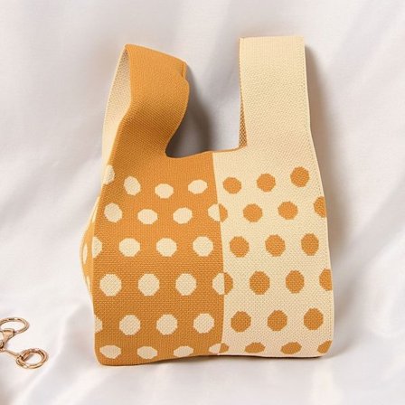 Stickad handväska tygväska 3 3