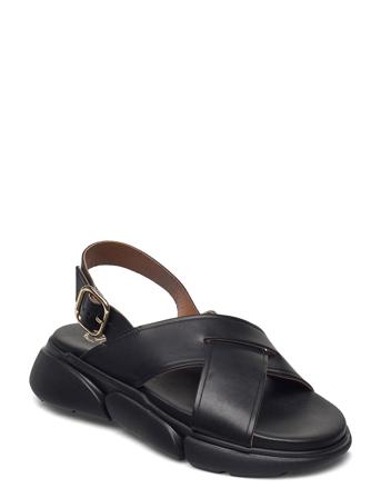 Barisci Black Vacchetta Shoes Summer Shoes Flat Sandals Sort ATP Atelier