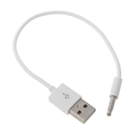 USB 3,5 mm:n lataus- ja datan synkronointisovitin Apple iPod Shuffle 2:lle. Dropship~05185