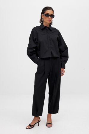 NA-KD - Bukse med korte ben - Høvannsbukser - Svart - EU 34